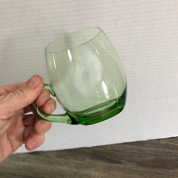 Hand Blown Green Glass Mug - Picture 4 of 8